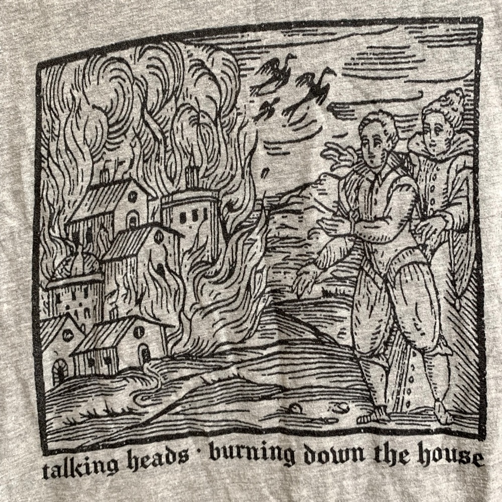 TALKING HEADS BURNING DOWN THE HOUSE SHIRT SIZE LARGE